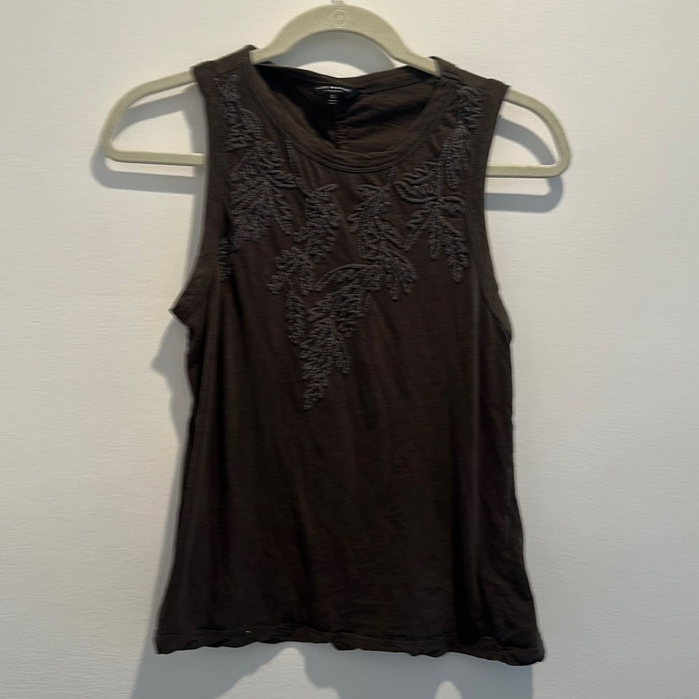 Lucky brand grey shirt with embroidery